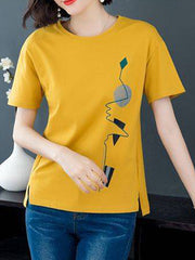 Plus size women printed T-shirts