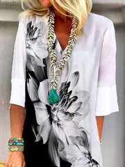 Pre-Sale Floral Shift Casual V Neck Dresses