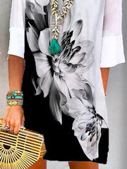 Pre-Sale Floral Shift Casual V Neck Dresses