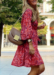 Print Lace Sleeveless A-line Above Knee Skater Dresses