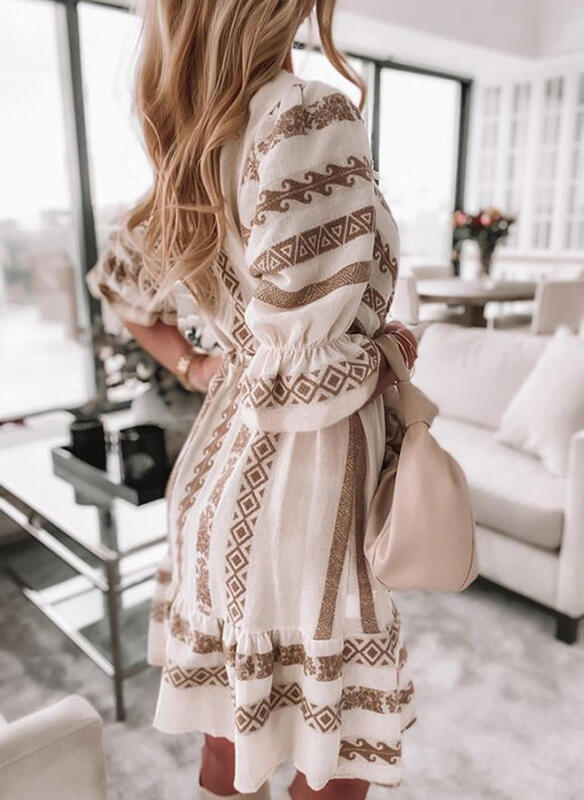 Print Lace Sleeveless A-line Above Knee Skater Dresses