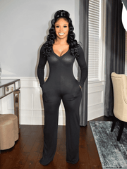 Long Sleeve Jumpsuit With Pockets