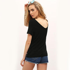 Pure  Cross V neck Short sleeve T-Shirts