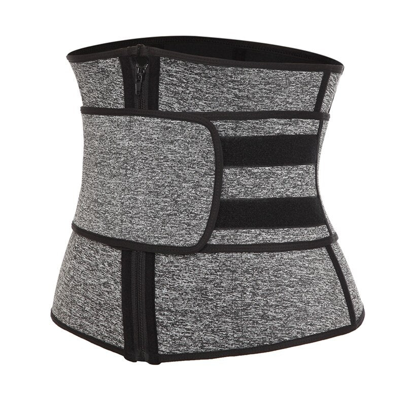 Flatten Tummy Grey Sticker Closure Plus Neoprene Waist Cincher Fat Burner