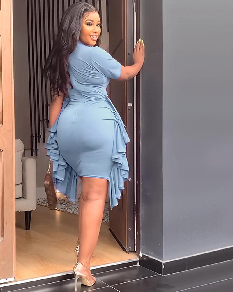 Ruched Midi Dress