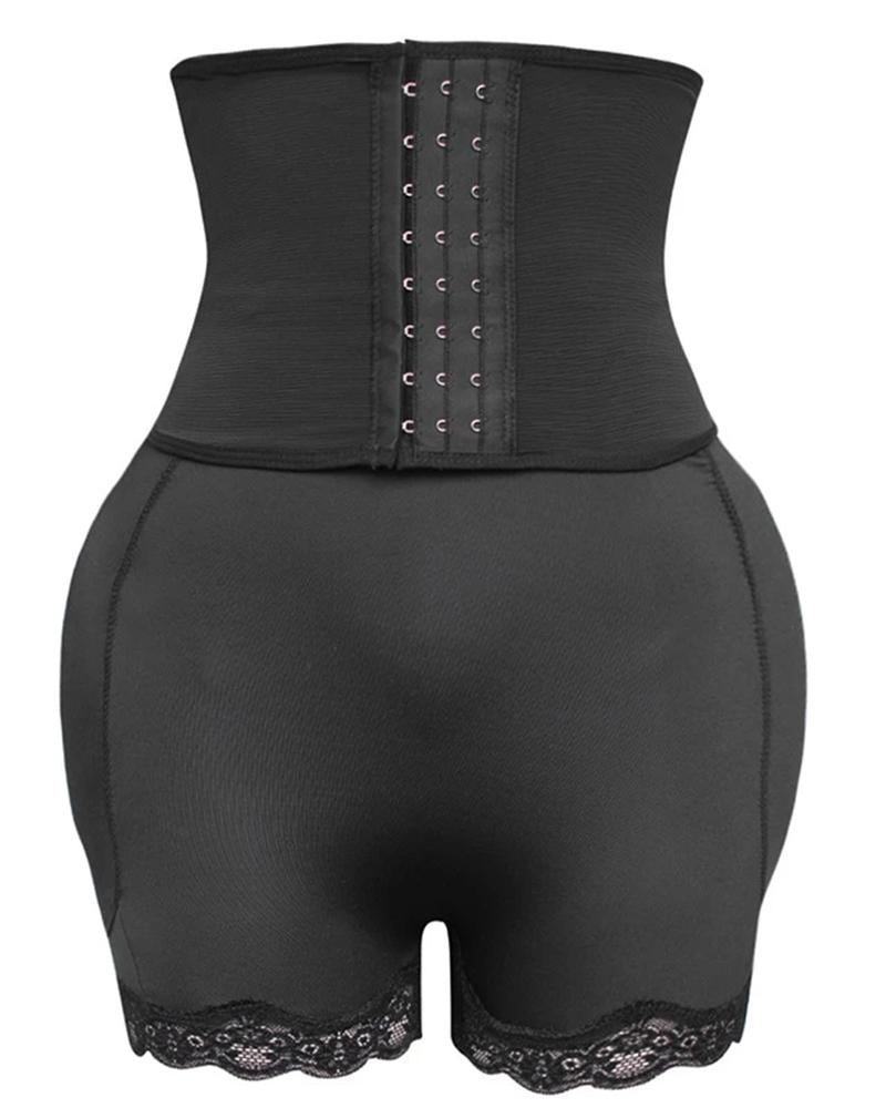 Women Sponge Cushion Flat Angle Solid Color Bodysuit