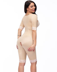 Women Seamless High Waist Butt Lifter Zipper Bodysuit