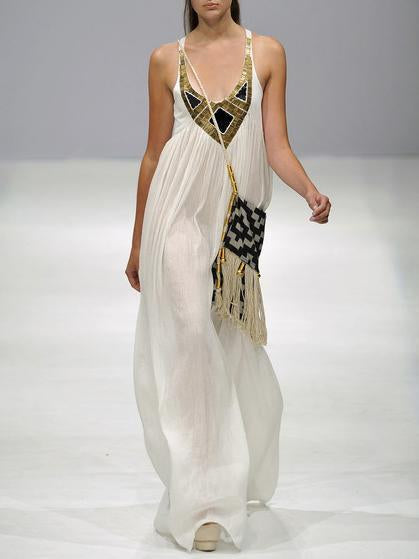 Printed Simple Maxi Dress