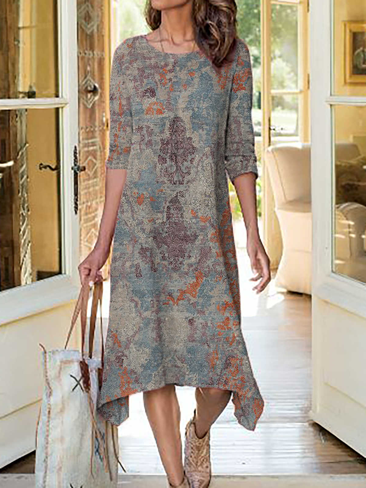 Plus size Geometric Printed Dresses