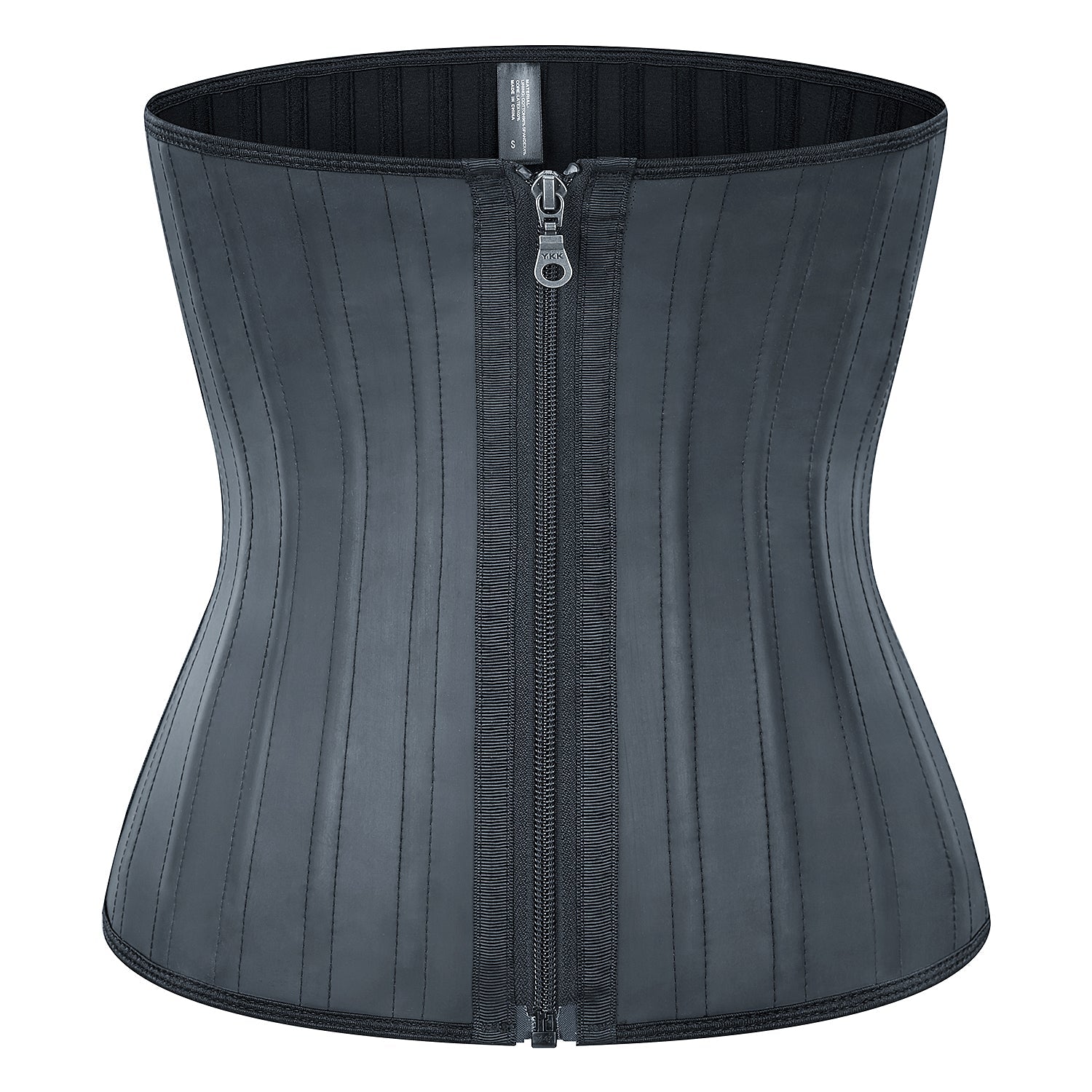 Women'S 25 Steel Boned Latex Zipper Waist Cincher Body Shaper Girdle