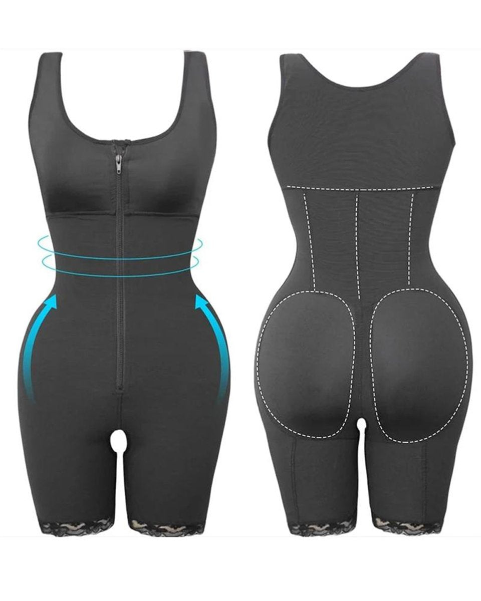 Women Slimming Underwear Plus Size Zipper Body Shaper