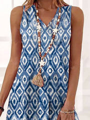 Printed Vintage Sleeveless Dresses