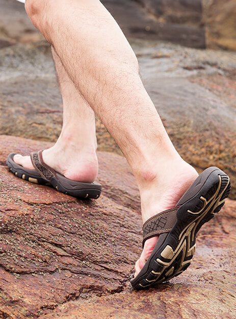 Mens Sport Flip Flops Comfort Arch Support Sandals