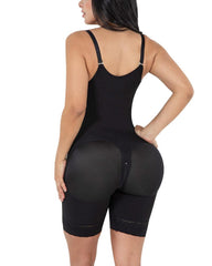 Women Bodysuit Shorts Covered Back and Perineal Zipper