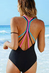 COLORFUL STRING ONE PIECE SWIMWEAR