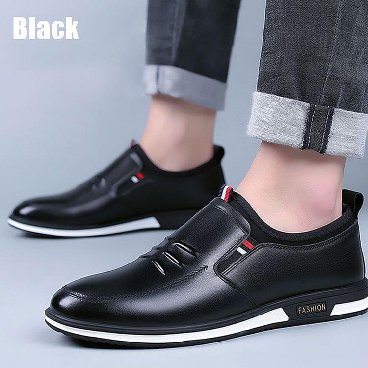 🔥Clearance Sale Alert:  Men Casual Fashion Leather Shoes - Black, White / US Men Size 10.5-11
