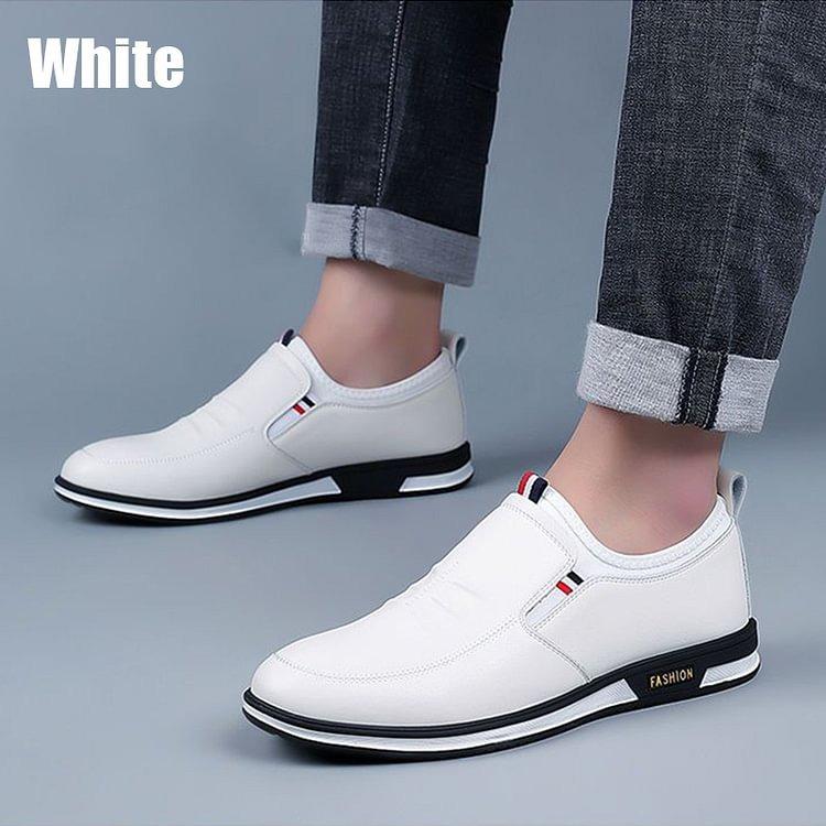 🔥Clearance Sale Alert:  Men Casual Fashion Leather Shoes - Black, White / US Men Size 10.5-11