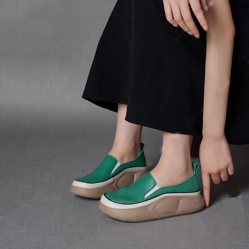 🔥Clearance Sale Alert:  Women Thick Sole Shoes - Apricot, Green, White / US Size: 4.5-8