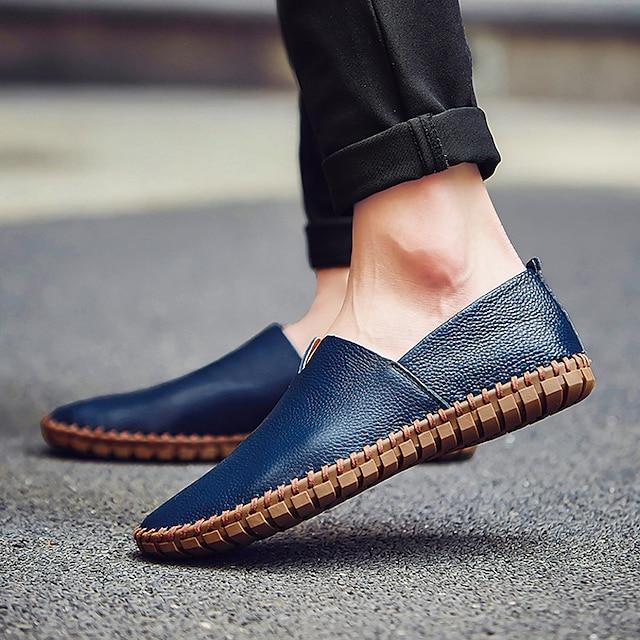 Plus Size Men Beach Daily Slip-Ons Leather Shoes