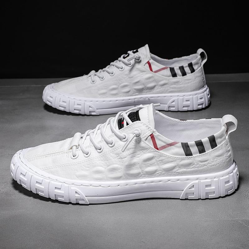 🔥Clearance Sale Alert: Crocodile Leather Shoes - Gray / US Men Size 9-9.5, White / US Men Size 10