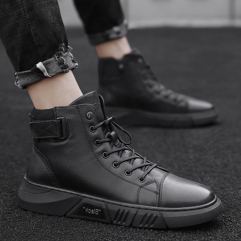 Italian High-top Lace Up Martin Leather Boots