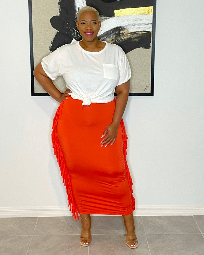 Slasher Fringe Skirt