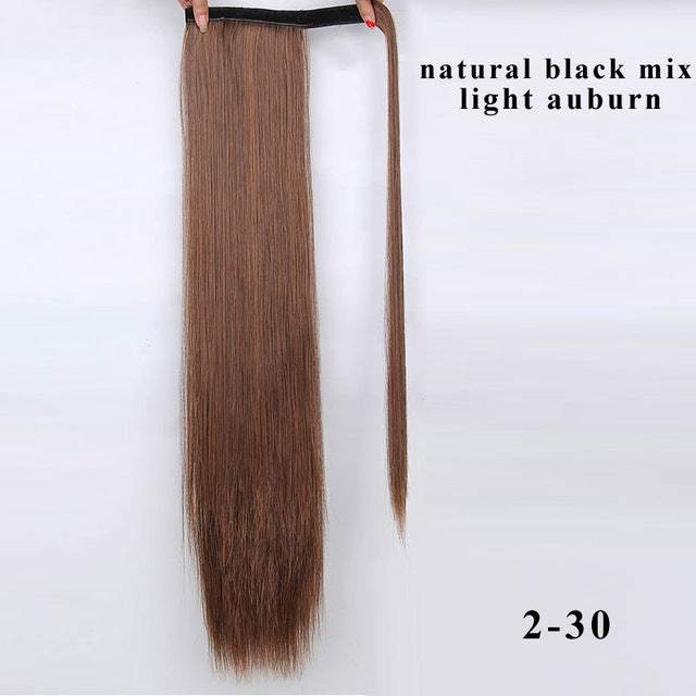 Long Silky Straight Clip In Synthetic Wig