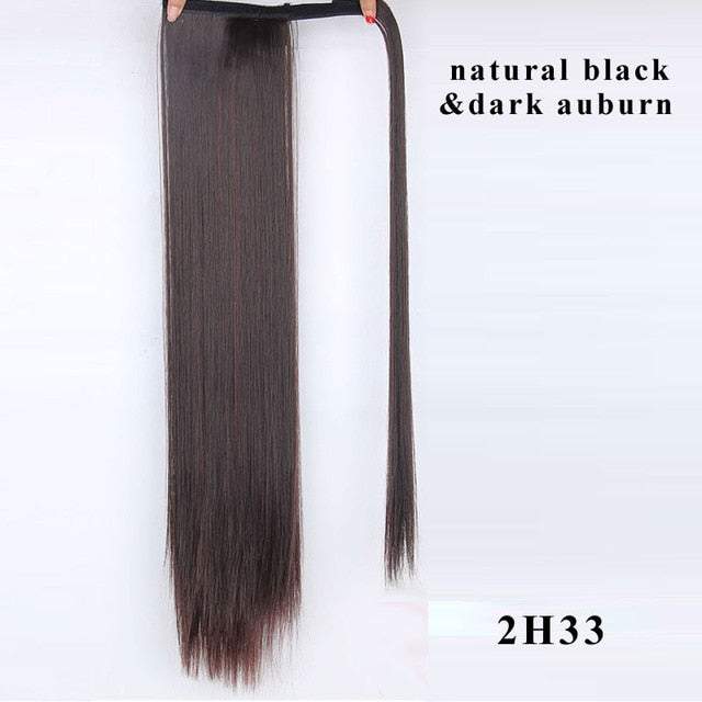 Long Silky Straight Clip In Synthetic Wig