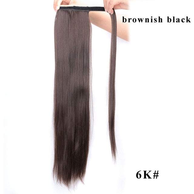 Long Silky Straight Clip In Synthetic Wig