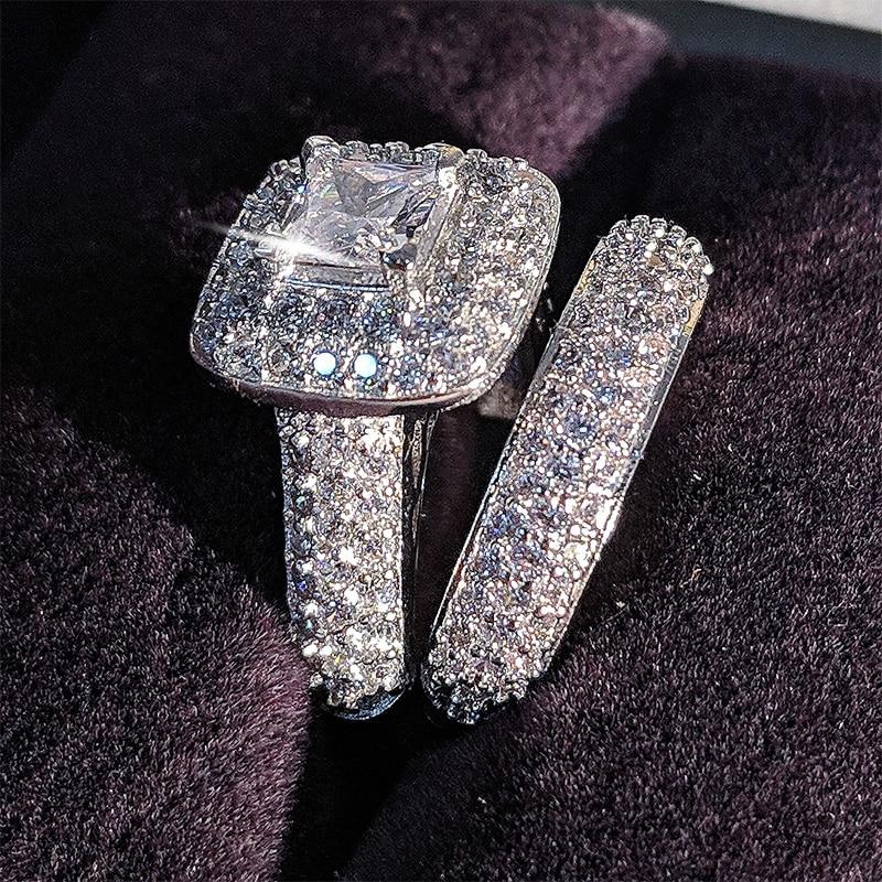 Trendy Luxury 925 Sterling Silver Ring Set X