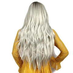 Trendy Glueless Long Wave Synthetic Heat Resistant Fiber Wigs For Women