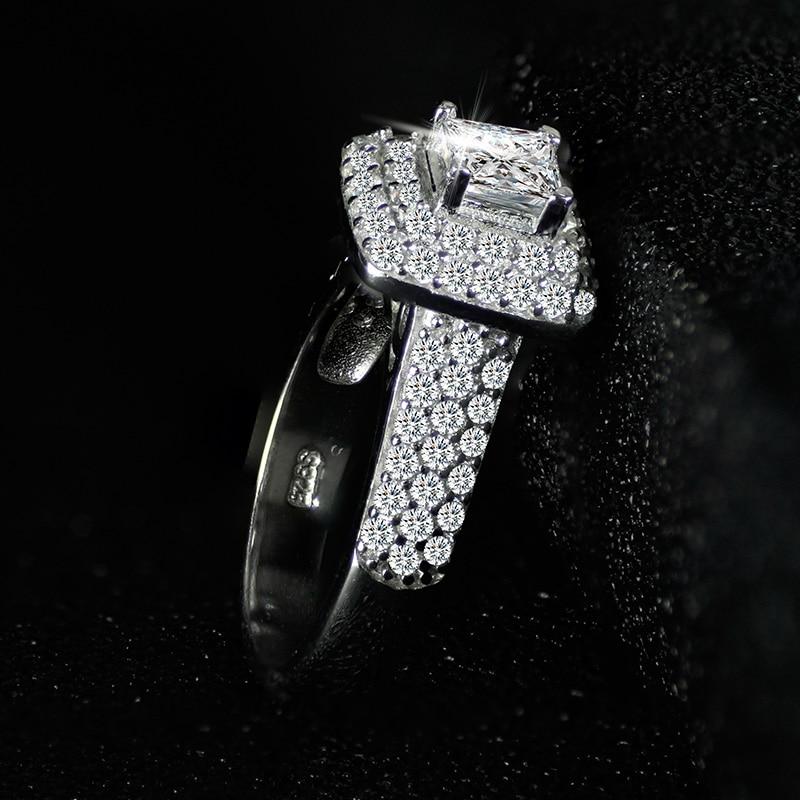 Trendy Luxury 925 Sterling Silver Ring Set