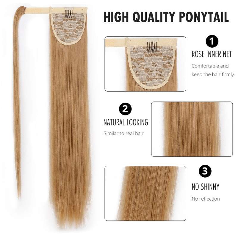 Long Silky Straight Clip In Synthetic Wig