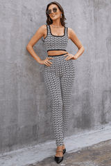 Tansy Crop Top Pants Set