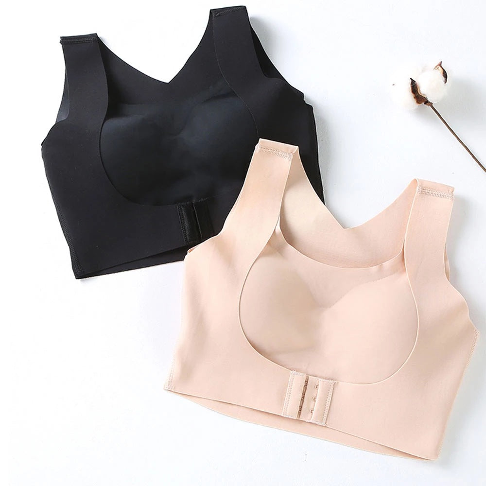 Seamless Front Buckle Support Bra