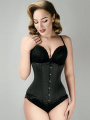 Long Line Expert Waist Training Underbust Corset Black